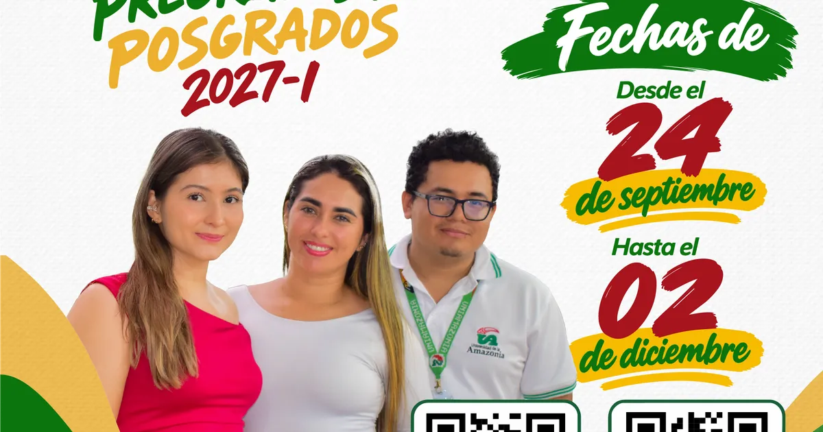 Las inscripciones ya están abiertas en la Universidad de la Amazonia